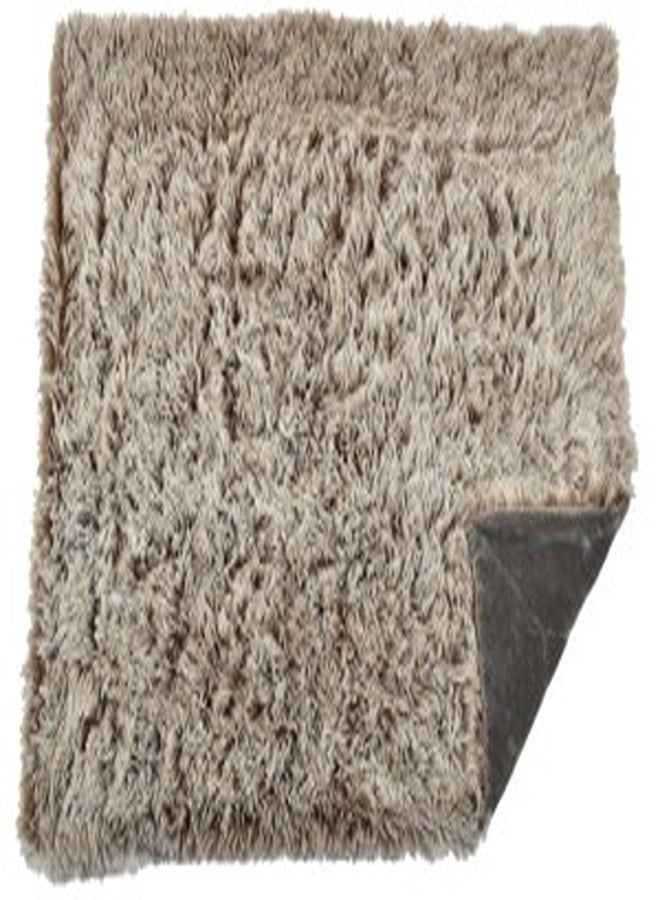 Bobby PLAID FURRY THROW - GREY / LARGE