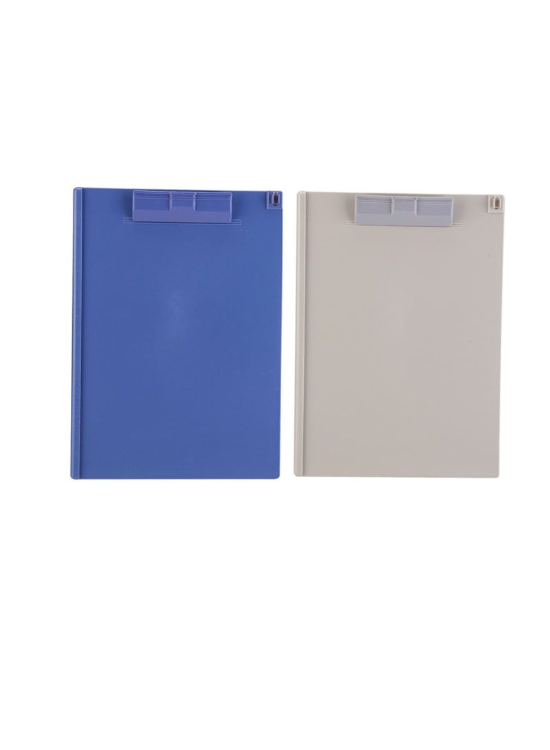 Deli 2 pcs A4 Size Clip Board grey Assorted Color - Image 1