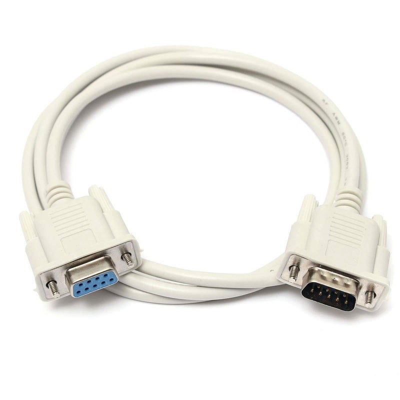 CARE CASE 9 PIN Male To 9 pin Female Serial DB9 RS232 MALE TO FEMALE Converter Extension Cable DATA CABLE.(1.5m),White - Image 1