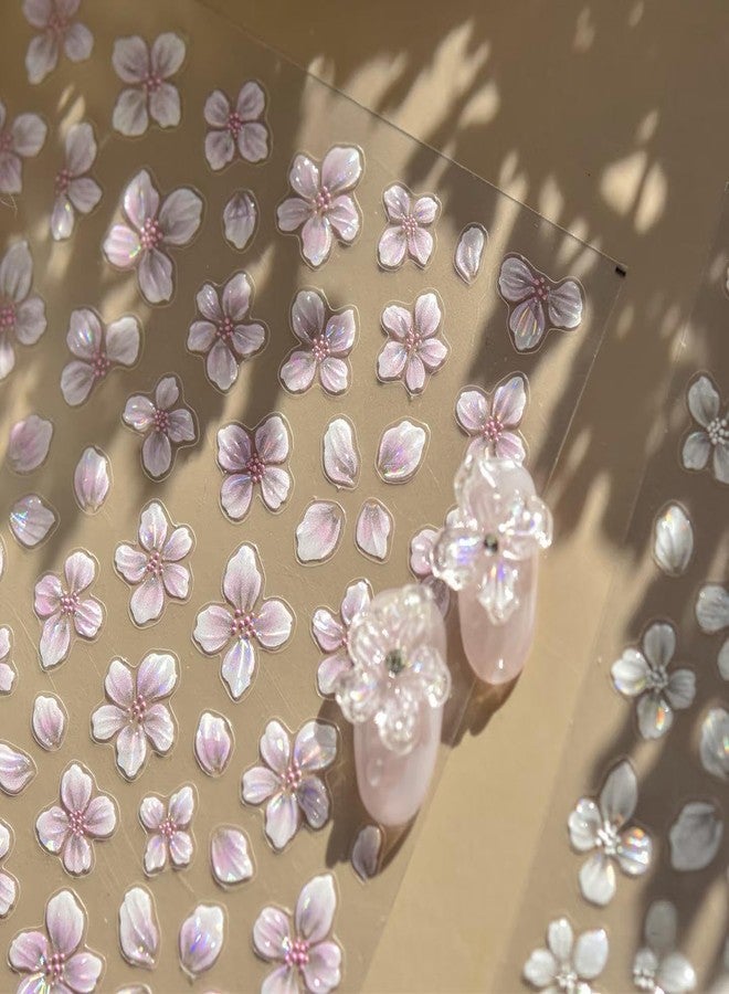 Dedyel Crystal Flowers Nail Art Stickers 3D Floral Nail Decals Crystal Flowers Design Self-Adhesive Nail Stickers for Women Girls DIY Nail Decoration - Image 4
