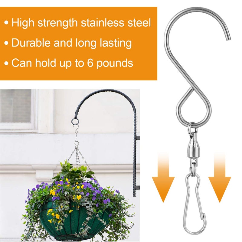 KUUQA Swivel Hooks Clips for Hanging Wind Spinners Wind Chimes Crystal Twisters Party Supply(6 Pack) - Image 4