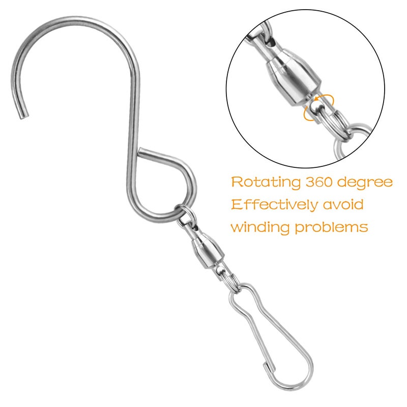 KUUQA Swivel Hooks Clips for Hanging Wind Spinners Wind Chimes Crystal Twisters Party Supply(6 Pack) - Image 3