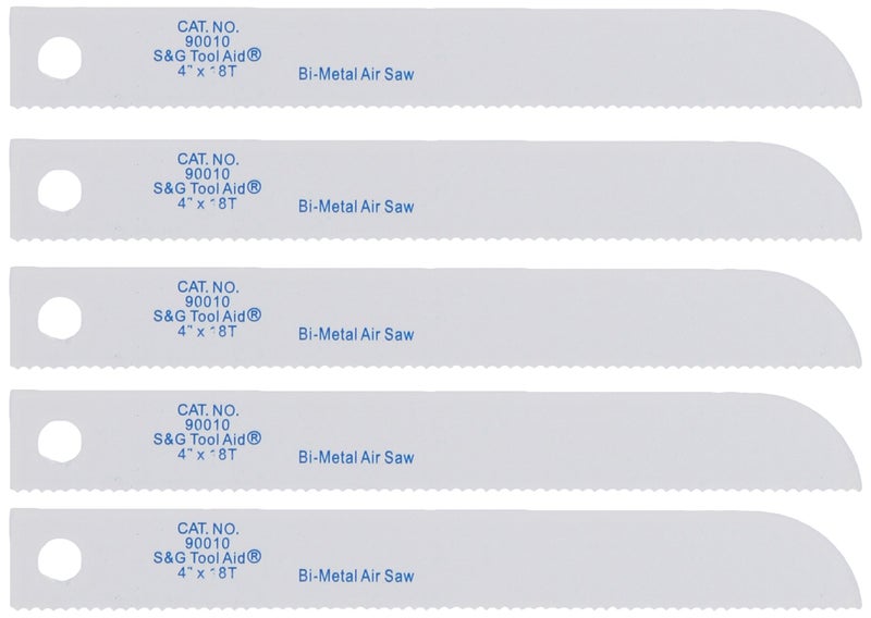 Tool Aid S&G (90010) Reciprocating Air Saw Blades, Pack of 5, White