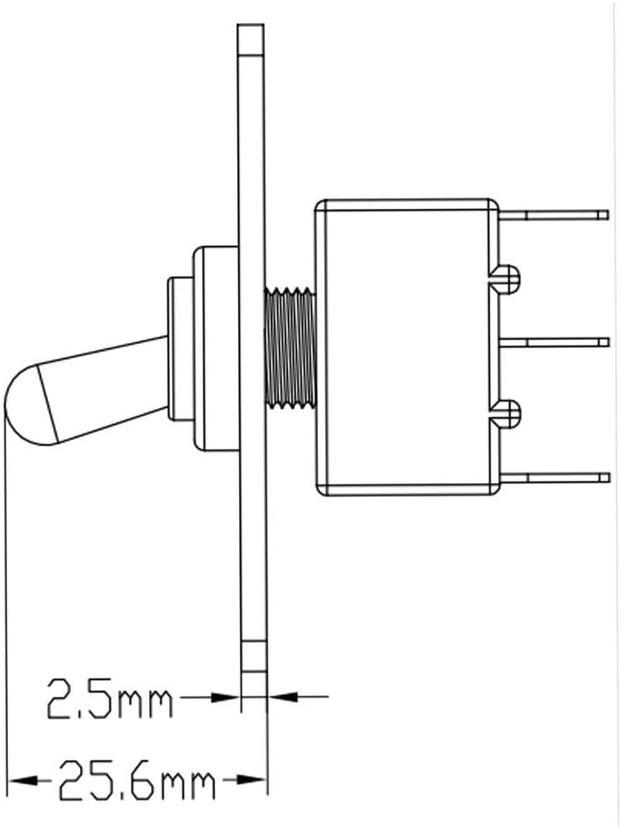JZLiner Marine Toggle Switch 12V 15A On Off On Momentary Panel 3Pin Control - Image 4