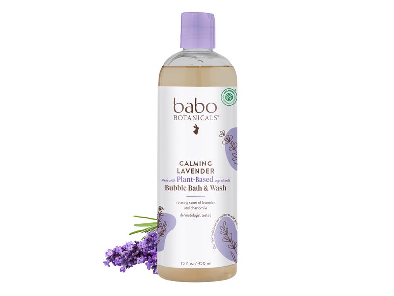 Babo Botanicals Calming Lavender 2-in-1 Bubble Bath & Wash - Relaxing Chamomile & Lavender - EWG Verified- Vegan- For all ages- Scented with Lavender Essential Oil - Image 1