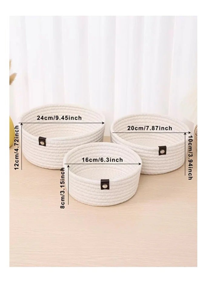 A luxurious 3-piece fabric basket set for organization and style in your kitchen. - Image 5