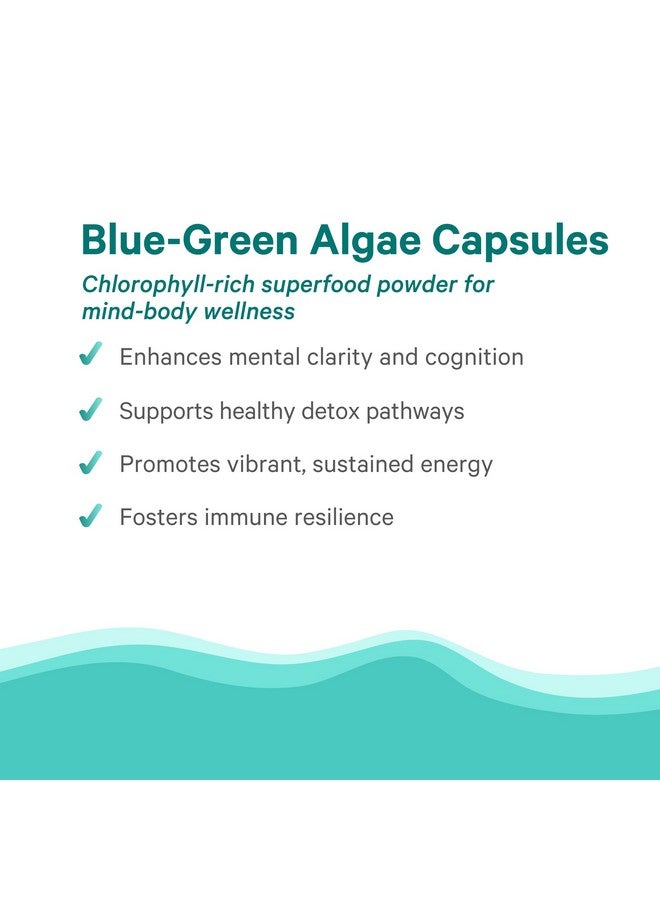 بيور سينرجي كبسولات الطحالب الخضراء المزرقة من بيور سينيرجي | غذاء خارق بالكلوروفيل | مكمل غذائي عضوي خارق من الطحالب الخضراء المزرقة من شركة AFA | يدعم الطاقة وصفاء الذهن وإزالة السموم (90 كبسولة) - Image 3