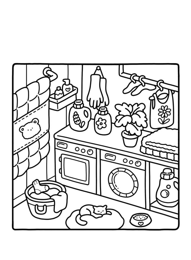 Little Corner: Mindfulness Coloring Book for Adults & Teens – Whimsical Nordic Cozy Spaces with Super Cute Hygge Designs, Stress-Relieving Art Therapy (Cozy Spaces Series) - Image 5