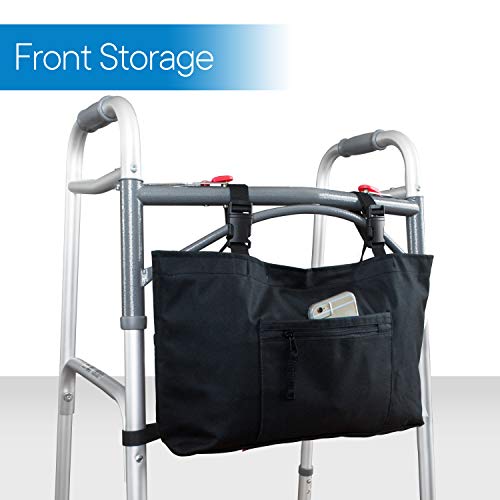 RMS Water Resistant Tote Bag for Walker, Rollator or Scooter (Black) - Image 3