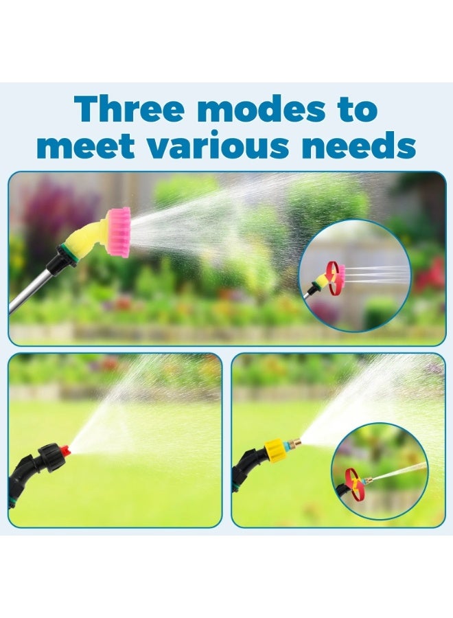 دكتور سلبي بخاخ حديقة كهربائي 5 لتر، بخاخ يعمل ببطارية 2500mAh مع 3 فوهات رذاذ، مقبض قابل لاعادة الشحن USB وعصا قابلة للسحب، بخاخ للحديقة، بخاخ اعشاب ورشاش ماء مع حزام كتف قابل للتعديل - Image 2