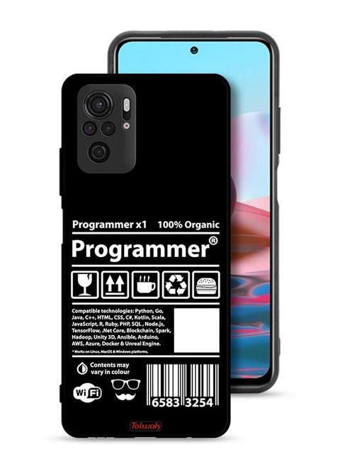 Xiaomi Redmi Note 10 4G Protective Case Cover Programmer Sticker