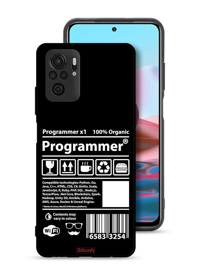 Tolwak - Xiaomi Redmi Note 10 4G Protective Case Cover Programmer Sticker - Image 1