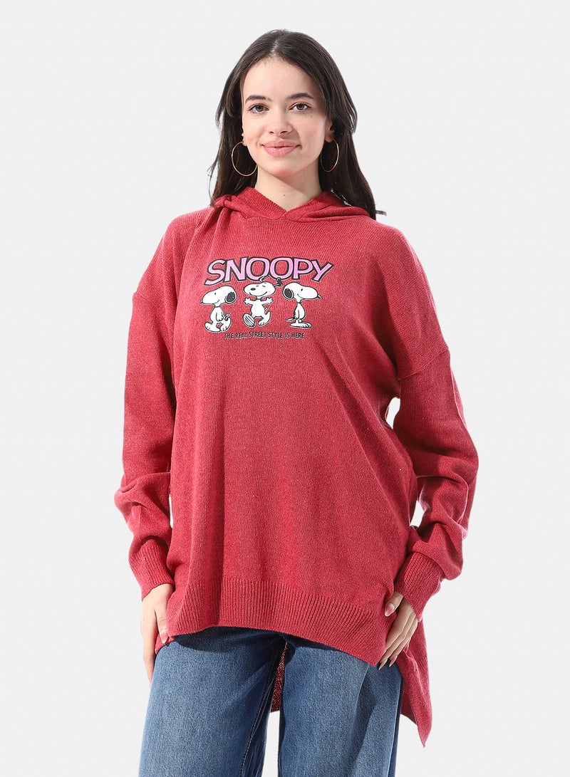 Andora Loose Fit Pullover With Chest Pattern - Image 1