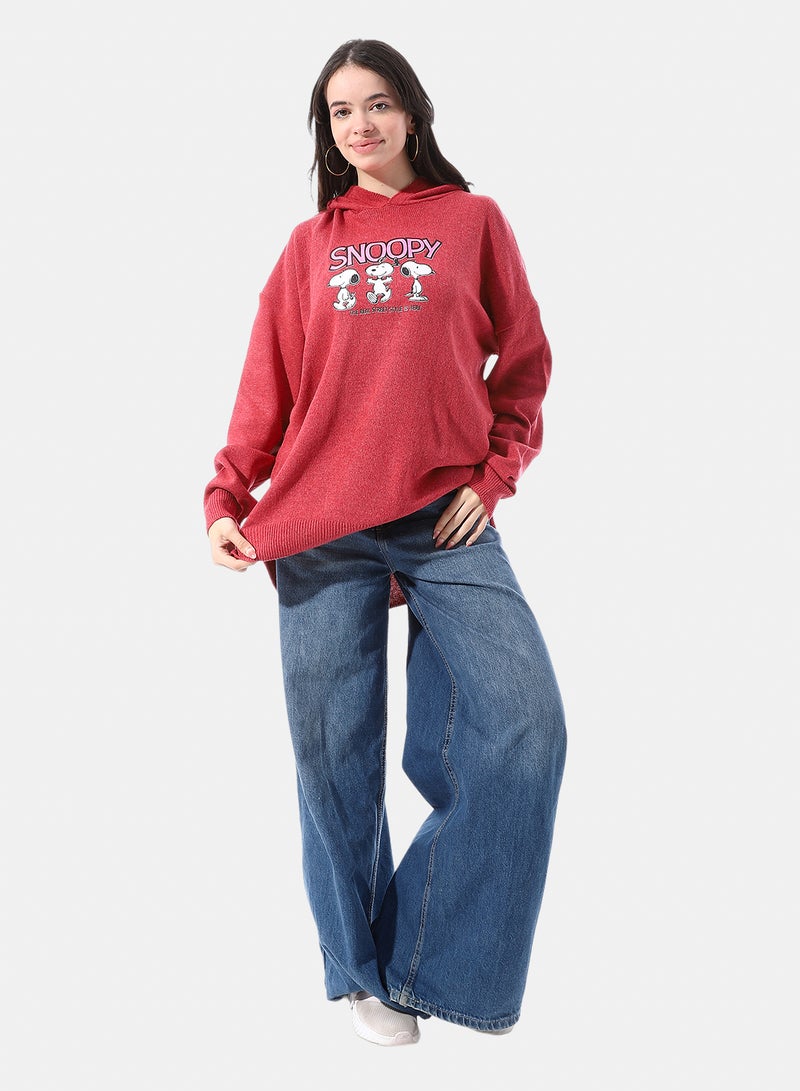 Andora Loose Fit Pullover With Chest Pattern - Image 4