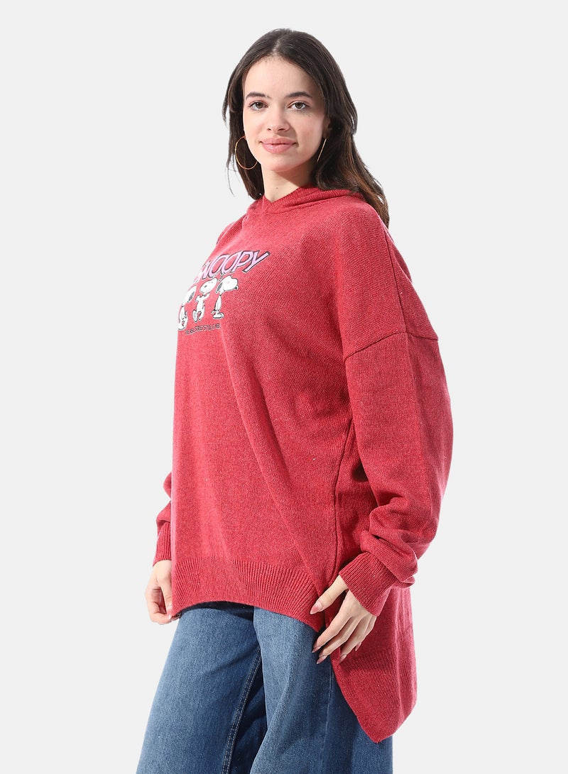 Andora Loose Fit Pullover With Chest Pattern - Image 2