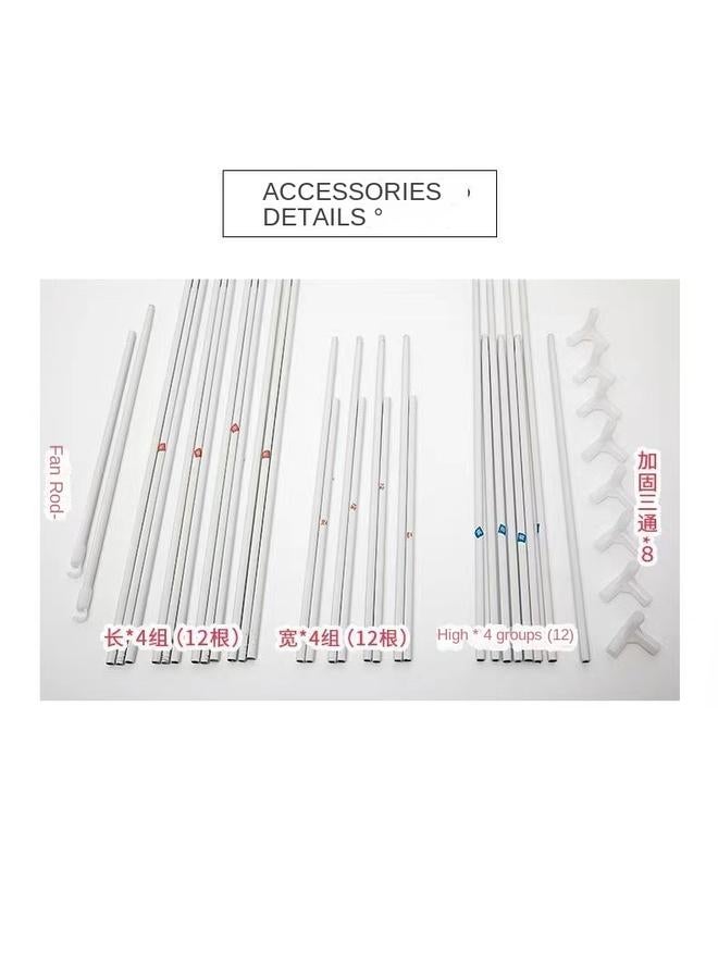 Bluejw Baking Paint Bracket Student Shading Bed Curtain Mosquito Net Rod High Load-bearing Thickened Dormitory Upper And Lower Balls Universal Rack Art - Image 5