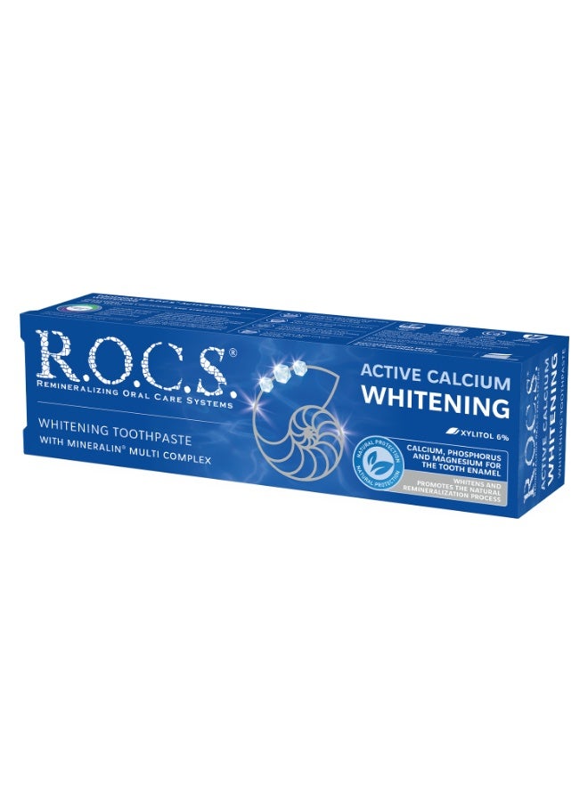 Rocs Toothpaste R.O.C.S. Active Calcium. WHITENING 94 g - Image 5