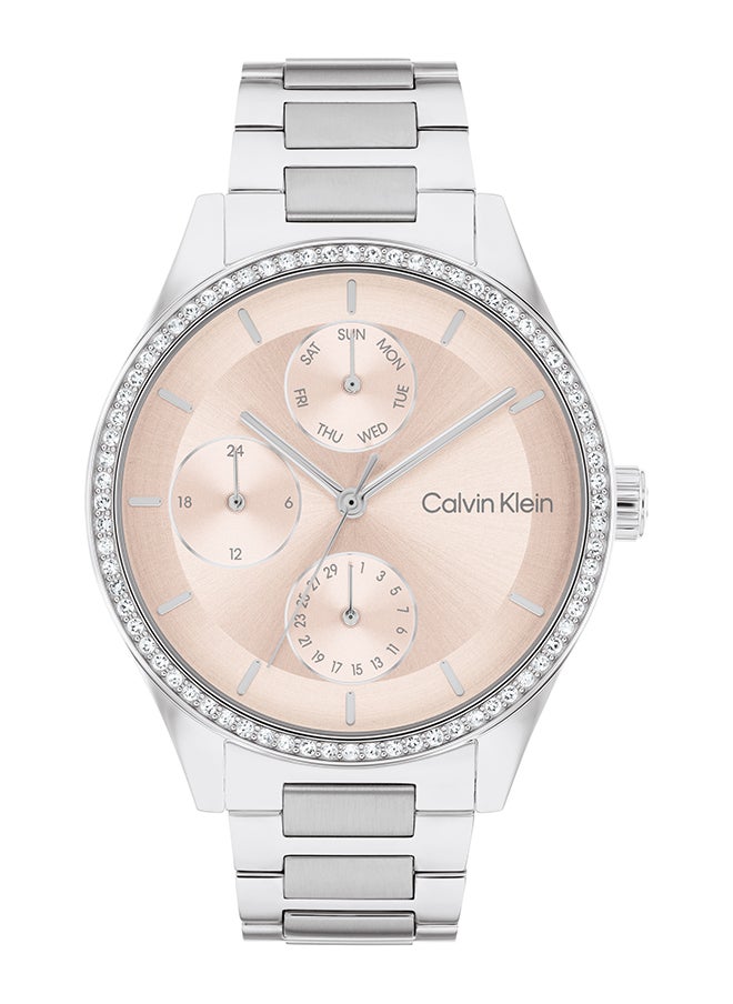 CALVIN KLEIN Women's Analog Round Shape Stainless Steel Wrist Watch 25100007 - 38 Mm  - Image 1