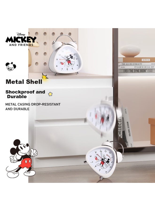 Disney Disney Children's Alarm Clock Student Special Wake-up Artifact Silent Bedside Clock Night Light Double Bell Large Volume Cartoon Boys And Girls Desktop Alarm Clock Mickey - Image 3