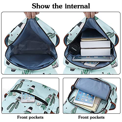 FEWOFJ Cactus Laptop Backpack for Girls Women,College School Bookbags for Teenagers - Image 3