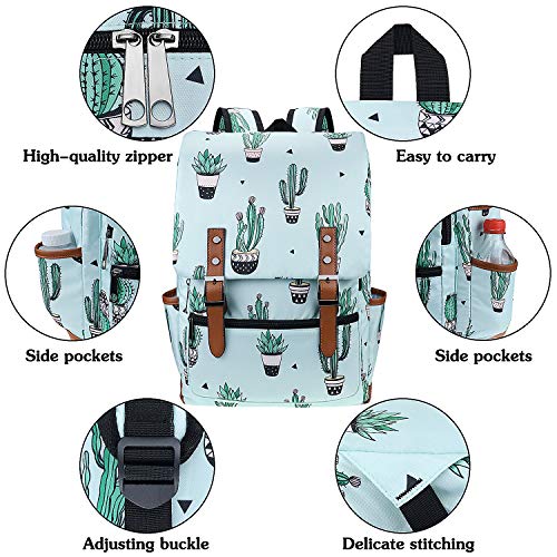 FEWOFJ Cactus Laptop Backpack for Girls Women,College School Bookbags for Teenagers - Image 4