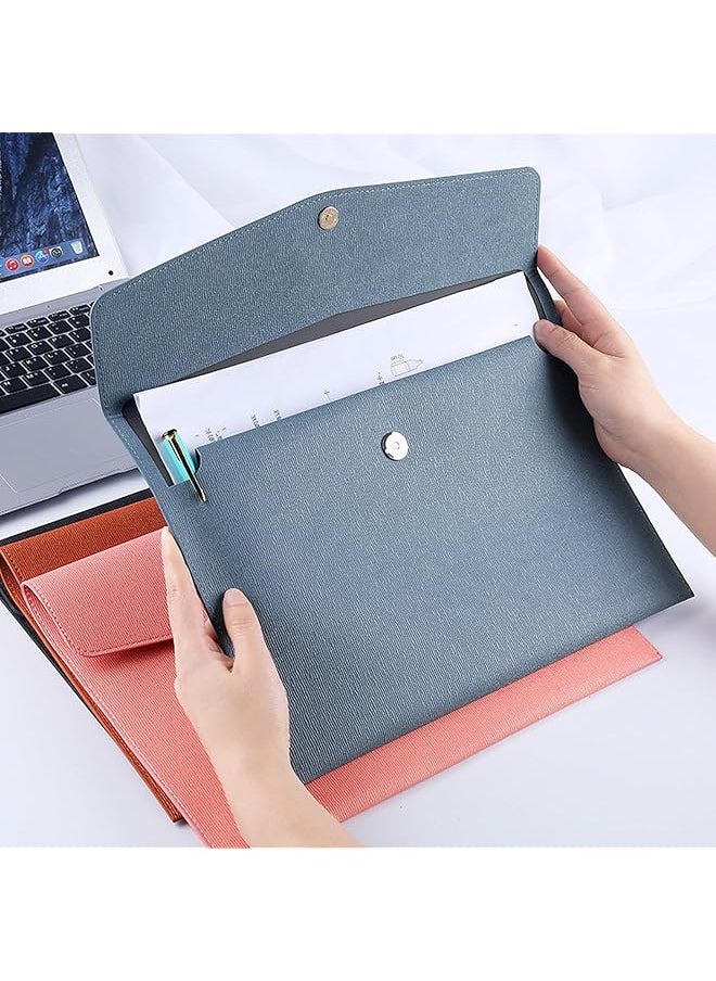erorex - File Folder Leather Documents File Organizer Bag Folder Organizer Document Holder Document Covers Travel Files Document Folder A4 Paper Folders For Paper Organization - Image 1