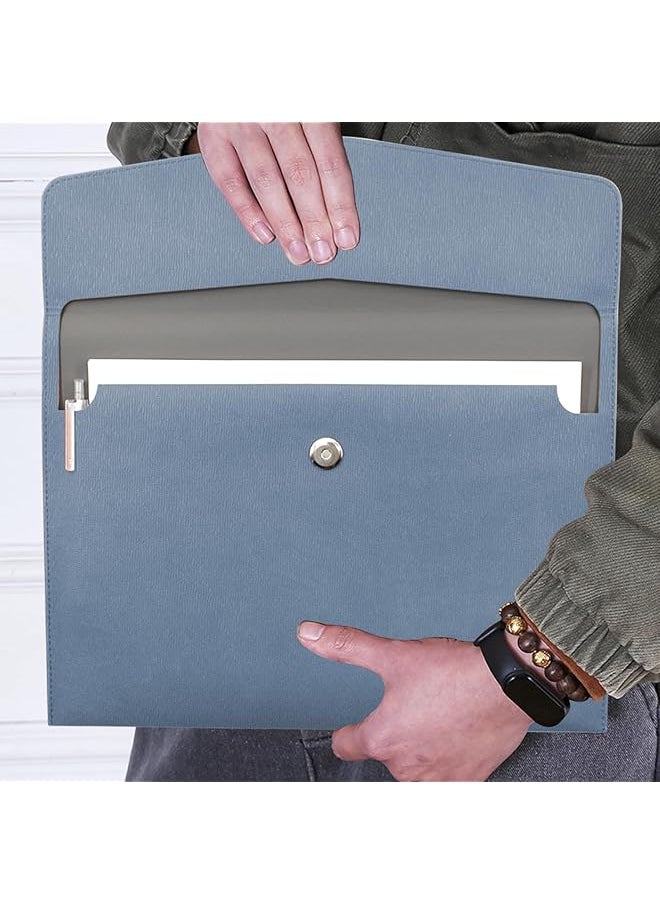 erorex - File Folder Leather Documents File Organizer Bag Folder Organizer Document Holder Document Covers Travel Files Document Folder A4 Paper Folders For Paper Organization - Image 1