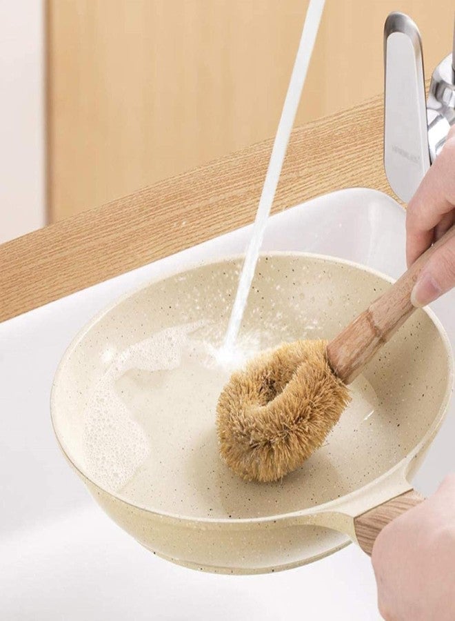VENDICS Non-Stick Frying Pan with Wood Finish Handle – 24cm Induction Base Skillet for Healthy Cooking (Pack of 1) - Image 2