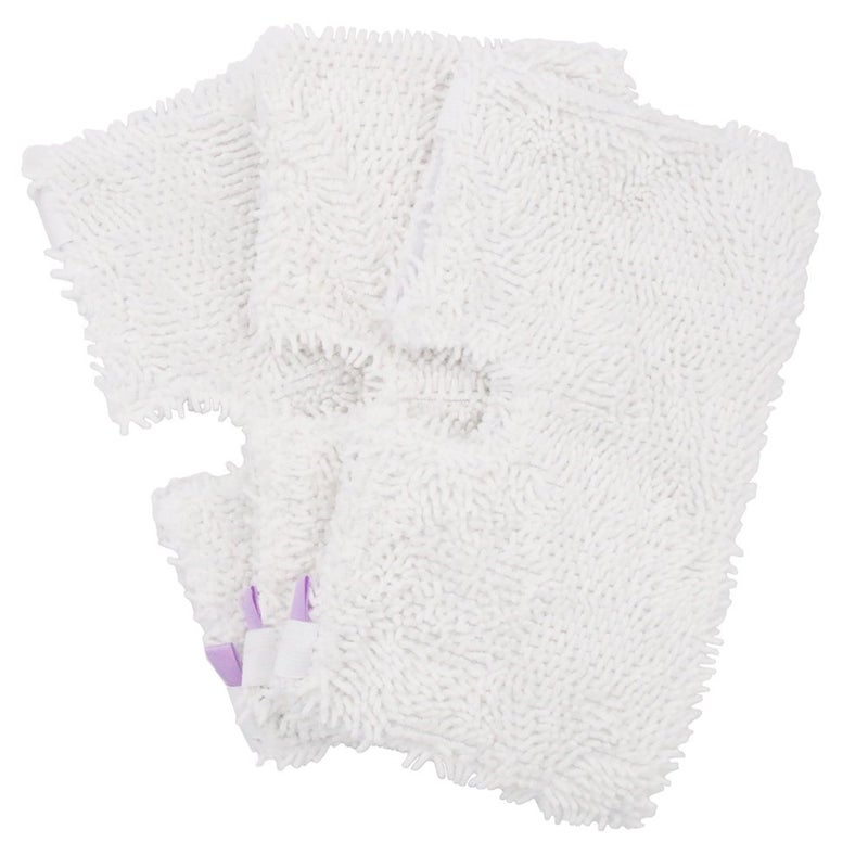 Fushing 3Pcs Steam Mop Pads Washable Microfiber Cleaning Steamer Replacement Pads for Shark Steam Mop S3501 S3601 S2902 S3901 S3550 S3601D S3801 S3801CO SE450 S2901