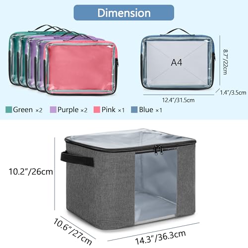 Rexmica Board Game Storage Bag with 6pcs Zipper Bags, Board Game Organizer and Storage with Cover for Office Supplies, Puzzles, Toys, Building Blocks, Craft Product, Educational Math Game Bag - Image 5