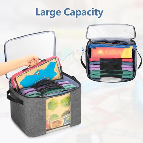 Rexmica Board Game Storage Bag with 6pcs Zipper Bags, Board Game Organizer and Storage with Cover for Office Supplies, Puzzles, Toys, Building Blocks, Craft Product, Educational Math Game Bag - Image 4