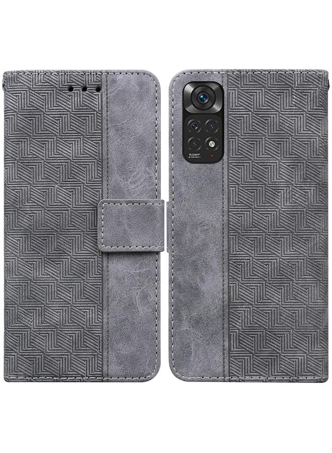 The Bros Case For Xiaomi Redmi Note 11 / Note 11S Geometric Embossed Leather Phone Case