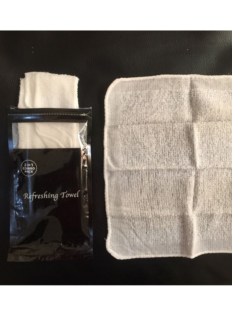 GARAMI VELIKA-COSMETIC 10 pack (20 Towel) Twin Pack Italian Refreshing Towel - Wet Towel For Gym, Salon, Cooling Towel - Disposable Towels - Refreshing Wet Towel for Makeup remover - Image 1