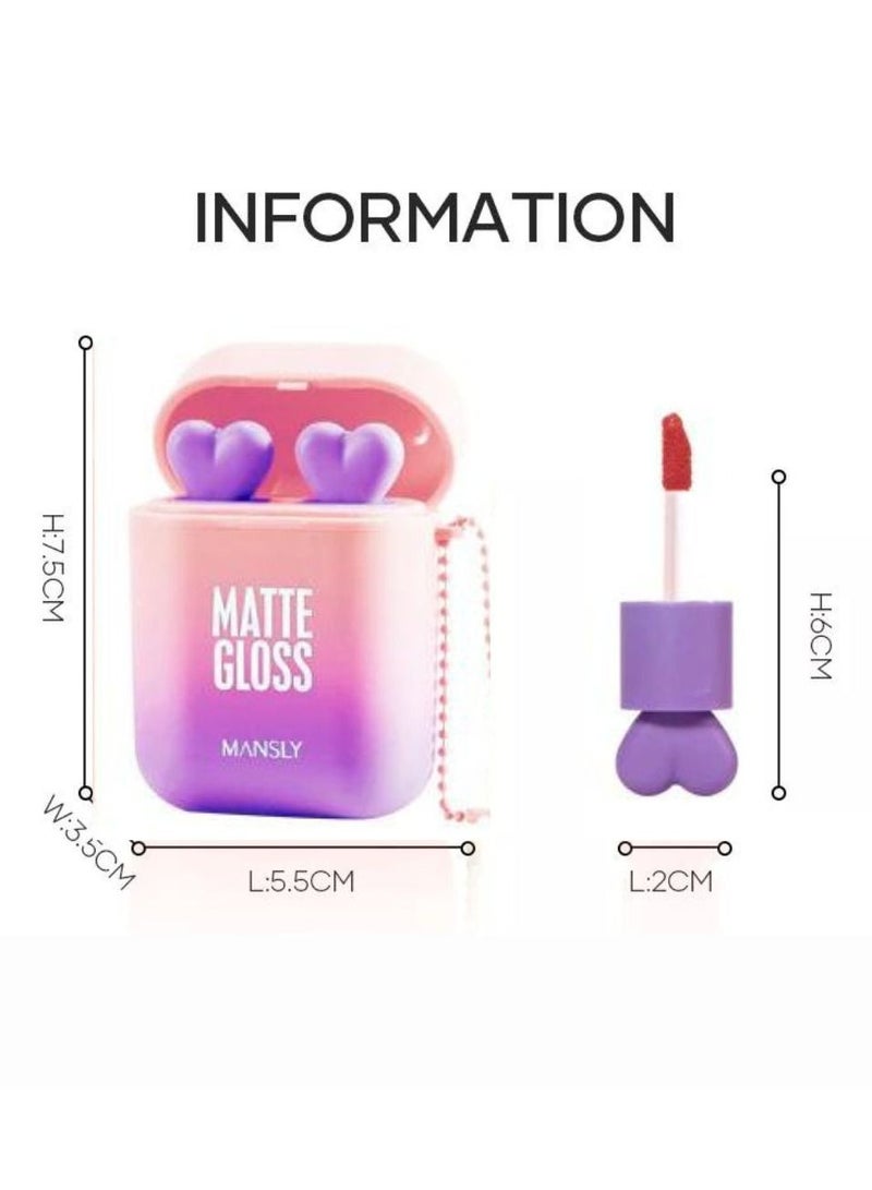 MANSLY Lipgloss Dual color Silky Velvet Red Stay on Waterproof Lipgloss - Image 2