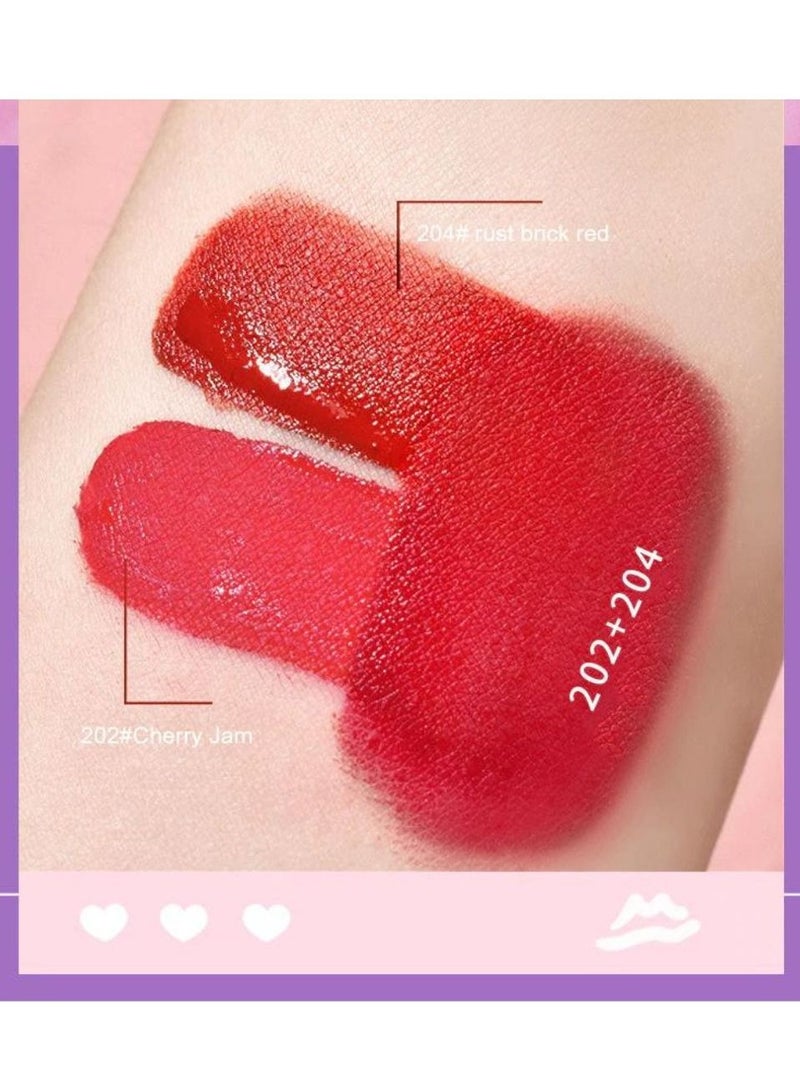 MANSLY Lipgloss Dual color Silky Velvet Red Stay on Waterproof Lipgloss - Image 5