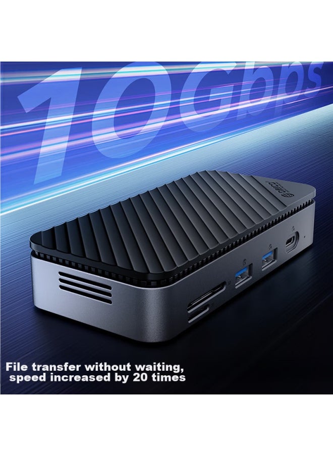 Orico Orico Hard Drive Enclosure Expansion Dock, Type-c To Ethernet Port, M.2 Nvme Ssd Portable Hard Drive Enclosure, Usb3.2 High-speed Laptop Macbook Expansion Dock (without Hard Drive), M2p7  - Image 4