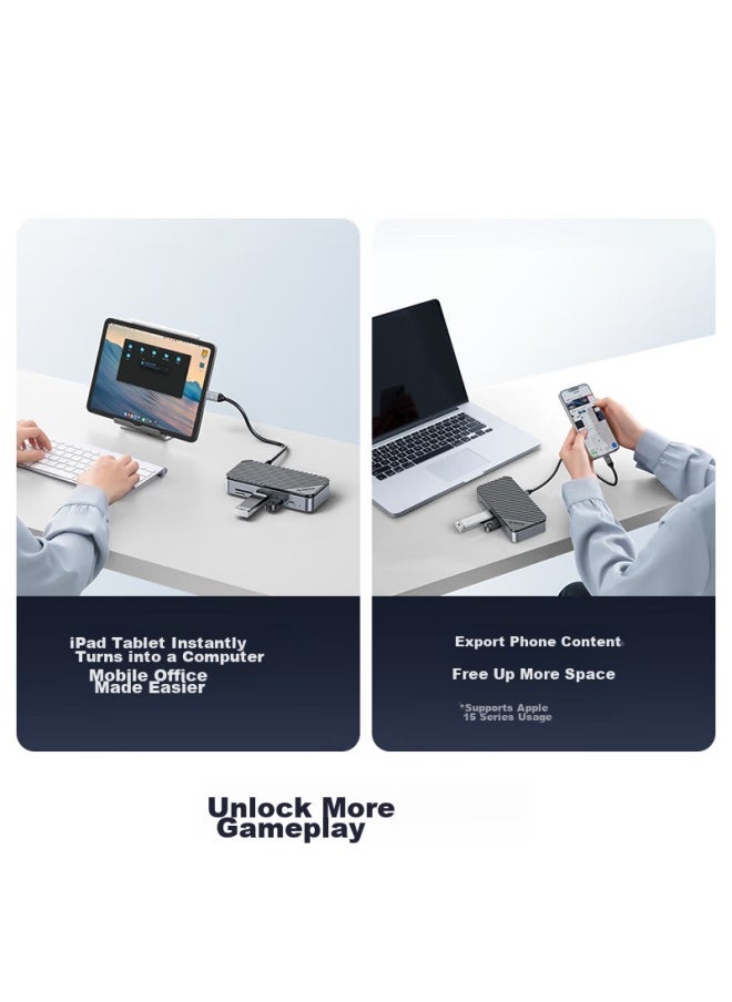 Orico Orico Hard Drive Enclosure Expansion Dock, Type-c To Ethernet Port, M.2 Nvme Ssd Portable Hard Drive Enclosure, Usb3.2 High-speed Laptop Macbook Expansion Dock (without Hard Drive), M2p7  - Image 5