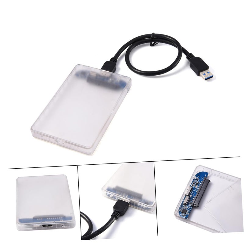 علبة محرك الأقراص الصلبة الخارجي USB 3.0 الشفافة لتثبيت SSD مع دعم UASP - Image 4