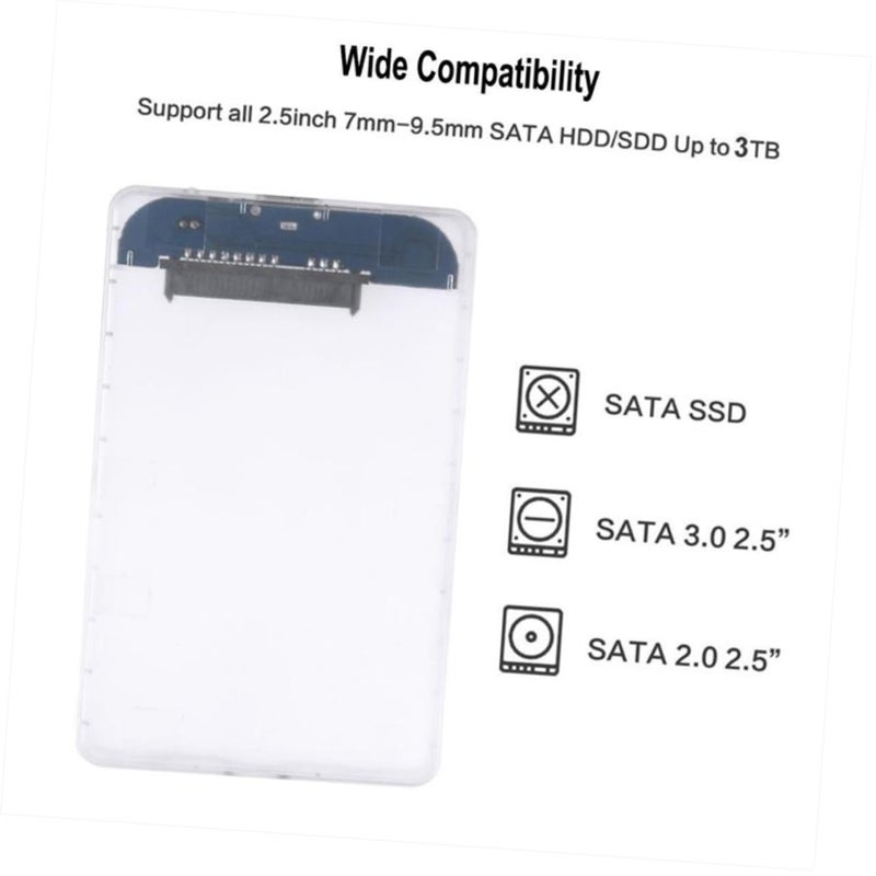 علبة محرك الأقراص الصلبة الخارجي USB 3.0 الشفافة لتثبيت SSD مع دعم UASP - Image 5