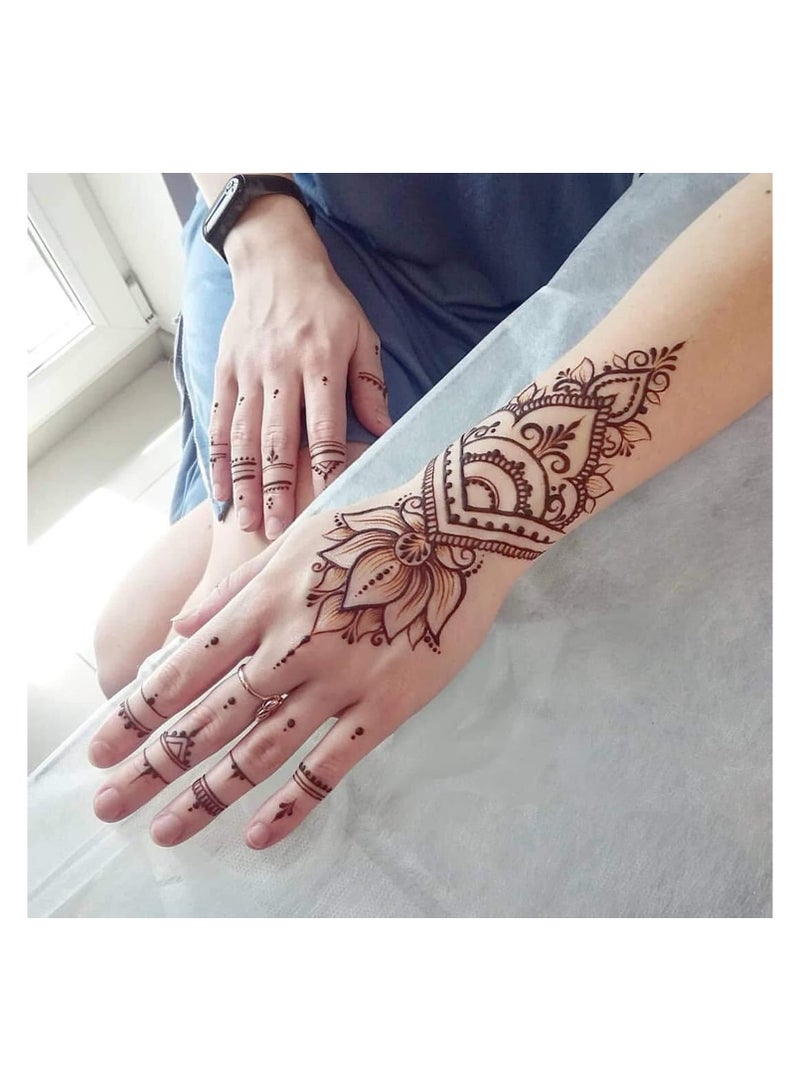 Bukela Tattoo Templates, Henna Tattoo Stencils, 12 Sheet Hand Temporary Tattoo Stickers, Self-Adhesive Reusable, Temporary Tattoos for Kids&Adults Body Art Template, Painting Stencils - Image 3