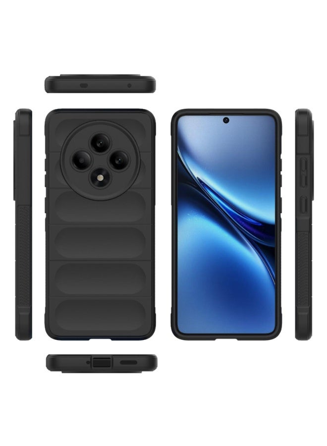 Premium Protection Back Silicone Case Compatible with Oppo Reno 12F Magic Shield Shockproof Case with Camera Protection (Black) - Image 2
