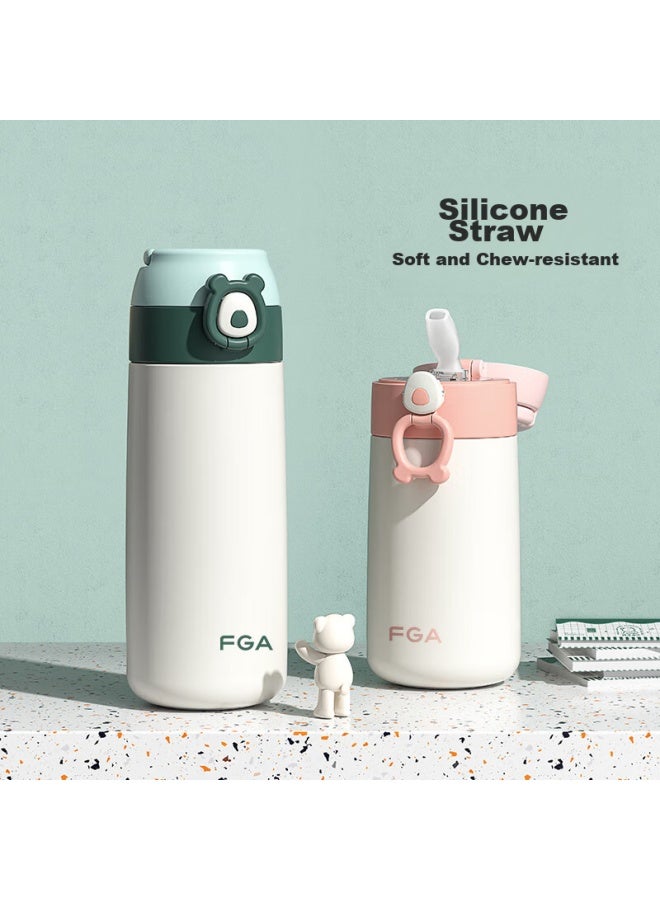 Fga Fuguang Straw Insulated Cup, 316 Stainless Steel, Children's Thermos, Coffee Mug For Men And Women, Student Water Bottle - Image 2