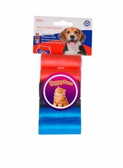 HAPPY PUSS Pet waste bag, random colors for dog waste and cat litter, cat trash bags, dog waste bags Pack of 6 Rolls-different colors  - Image 1