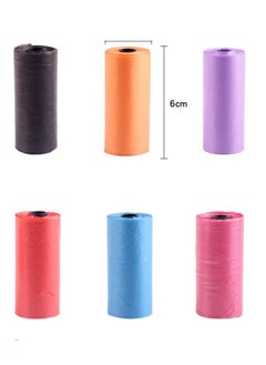 HAPPY PUSS Pet waste bag, random colors for dog waste and cat litter, cat trash bags, dog waste bags Pack of 6 Rolls-different colors  - Image 5