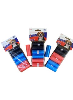 HAPPY PUSS Pet waste bag, random colors for dog waste and cat litter, cat trash bags, dog waste bags Pack of 6 Rolls-different colors  - Image 3