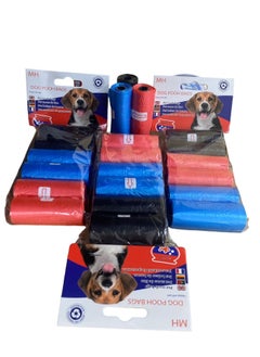HAPPY PUSS Pet waste bag, random colors for dog waste and cat litter, cat trash bags, dog waste bags Pack of 6 Rolls-different colors  - Image 2