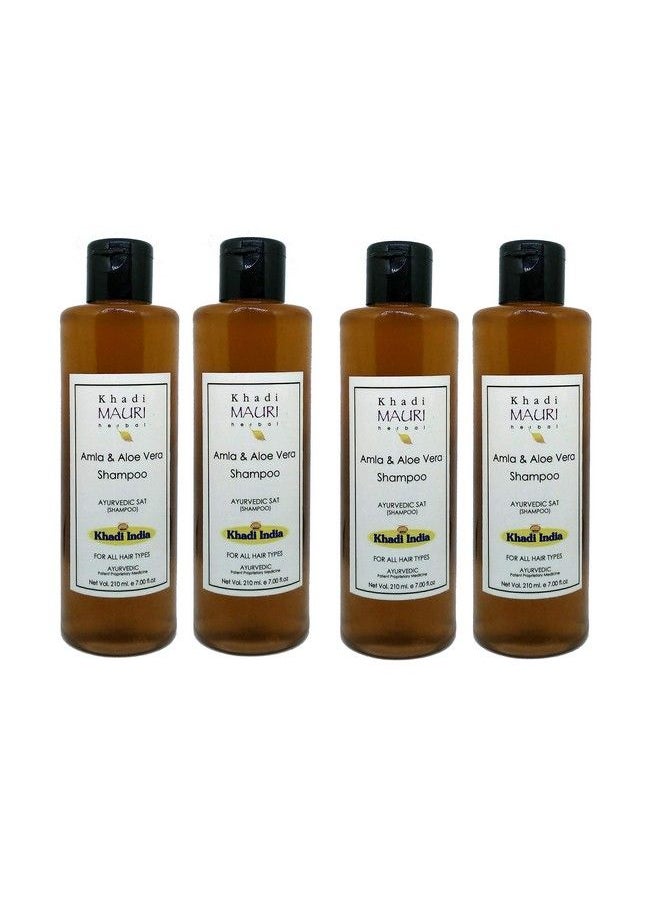 Khadi MAURI Amla & Aloe Vera Shampoo Pack Of 4 (840 Ml)  - Image 2