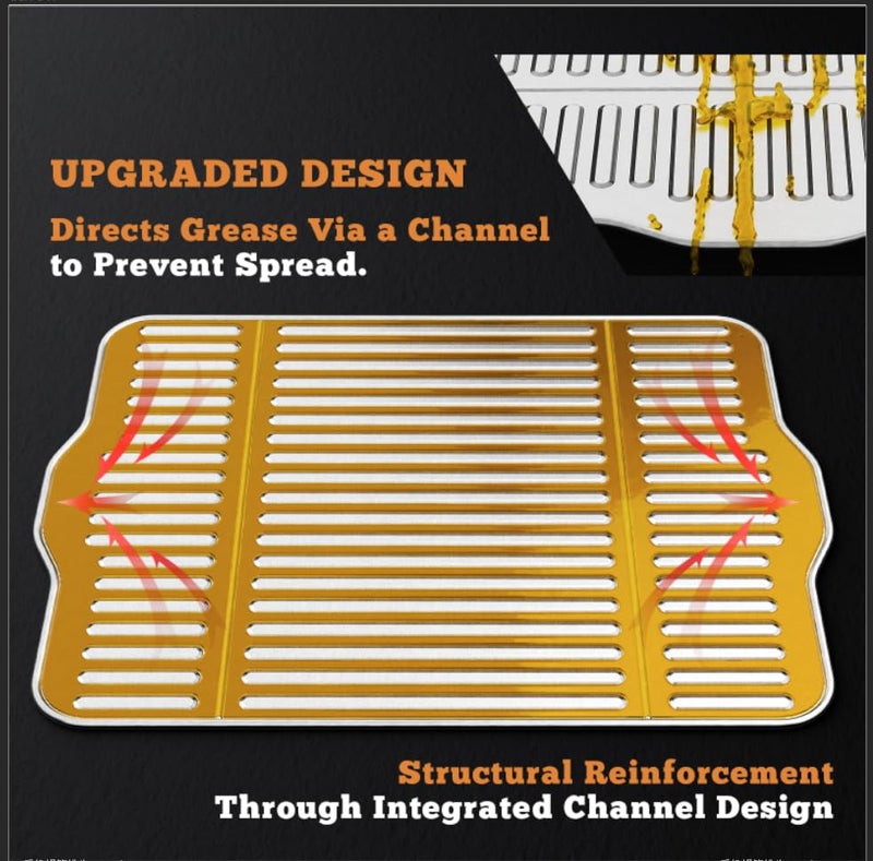 NUPICK BAC507 Grill Drip Tray Liners for Traeger Pro 575, Pro 22 and Elite 22, Grill Accessories for Traeger, Aluminum Disposable Drip Trays,Heat-Resistant Grill Accessory, 22in x 15.5in, 5 Pack - Image 3