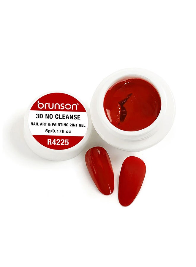 brunson Gel Paint 5g French Ombre nail art Soak off UV LED Gel Polish for Manicure Pedicure Long Lasting 3D No Cleanse Nail Art 2in1 Gel Creamy Painting Gel for 3d sculpture Good Self Leveling Rich Pigment 