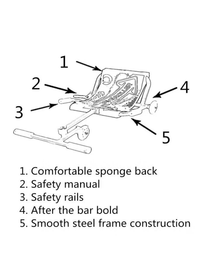 StarKids Balanced Wave Roller with Seat, Blue - Image 5